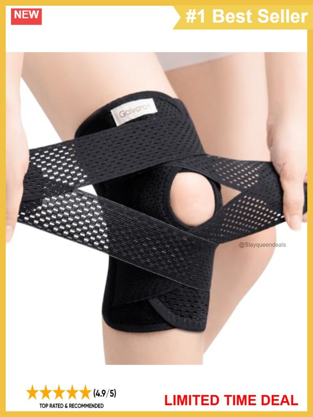 Knee Brace with Side Stabilizers for Meniscus Tear, ACL, MCL, Arthritis Recovery